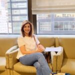 Sonali Bendre Instagram - This chair, this view, this exact same spot… 4 years later. From sheer terror to continued hope, so much has changed yet so much remains the same.    It was unreal to sit there and see patients going in and I could see that I had been through a similar journey... saw the chemotherapy suite, the same waiting room, faces were different… I felt like telling the patients that there’s HOPE, and I am there on the other side and look at me today I have come in for a visit on the other side of the spectrum… It was, as you can guess, a very bittersweet, emotional day.  I stepped out, looked my son in the eye, with the sunshine on my face and thanked the universe for everything.