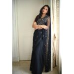 Srinidhi Ramesh Shetty Instagram - 🖤🤍 . . . . . . . . . . Styled by my favs @ashwin_ash1 & @hassankhan_3 Saree @kavithaguttaofficial Jewellery @abhilasha_pret_jewelry Makeup @makeupwithshruthi Hairstyling @suganthi.themua Photography @camerasenthil