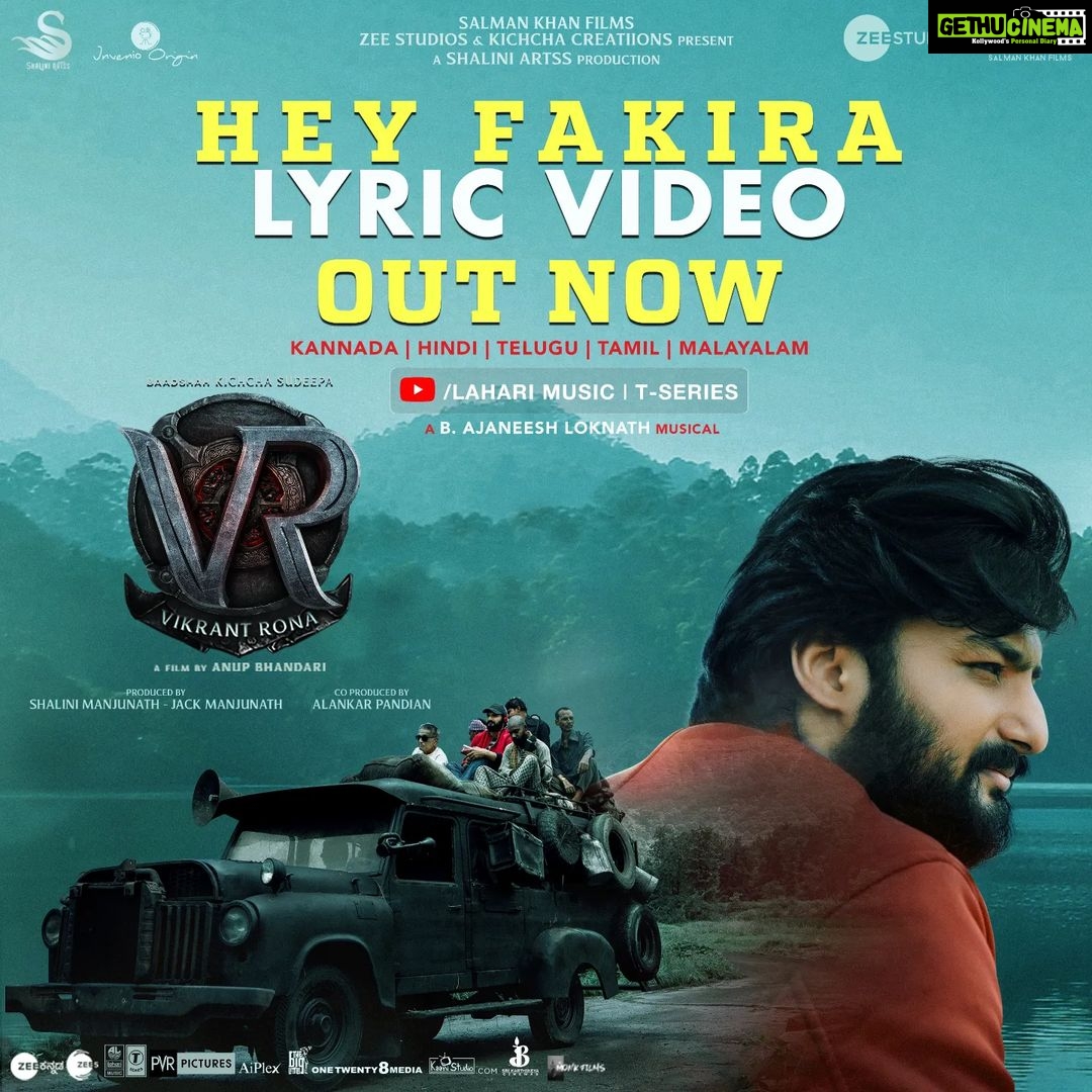 Sudeep Instagram - Presenting the next track #HeyFakira from #VikrantRona. LINK IN BIO #VRonJuly28 #HeyFakira @anupsbhandari @nirupbhandari @neethaashok01 @iamsamhitha @jack_manjunath_ @b_ajaneesh @sanjithhegde @chinmayisripaada @ramjowrites @palanibharathi14 @santhosh.varma.5 @heshamabdulwahab @alankar.pandian @shalinisanal_shaliniartss @shivakumarart @williamdaviddop @alwaysjani @shaliniartss @vijayprakashvp @kichcha_creatiions_official @SKFilmsOfficial @tseries.official @zeestudiosofficial @zeekannada @pvrpictures @Onetwenty8media @kaanistudio @vikrantrona @the_biglittle