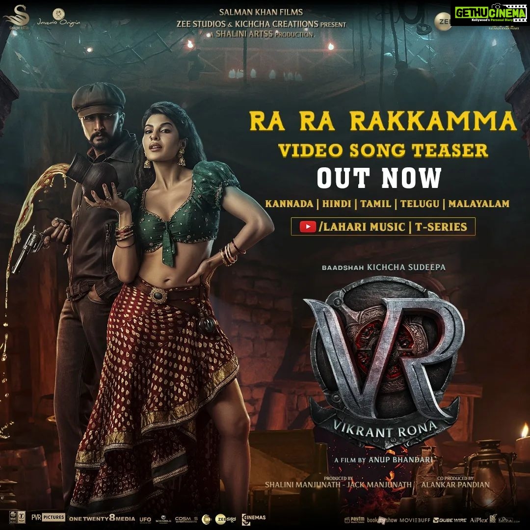 Sudeep Instagram - RA RA RAKKAMMA VIDEO SONG TEASER OUT NOW - Link in Bio #VRin3D #VRonJuly28 @jacquelinef143 @anupsbhandari @nirupbhandari @neethaashok01 @jack_manjunath_ @b_ajaneesh @alankar.pandian @dqsalmaan @shivakumarart @williamdaviddop @alwaysjani @shaliniartss @sunidhichauhan5 @nakash_aziz @shabbir_ahmed9 @iamMangli @ramjowrites @tipusingerofficial @bhadraofficial @santhosh.varma.5 @palanibharathi14 @fifstudios @voxcomindia @kichcha_creatiions_official @SKFilmsOfficial @tseries.official @laharimusic @zeestudiosofficial @zeekannada @pvrpictures @Onetwenty8media @4seasonscreationsas @mysorestudiohouse @dqswayfarerfilms @kaanistudio @vikrantrona @the_biglittle #InvenioOrigins #VRonJuly28 #VRin3D