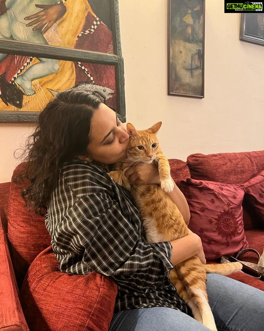 Swara Bhaskar Instagram - Non consensual hugs and cuddles with Lailaa.. 😻✨