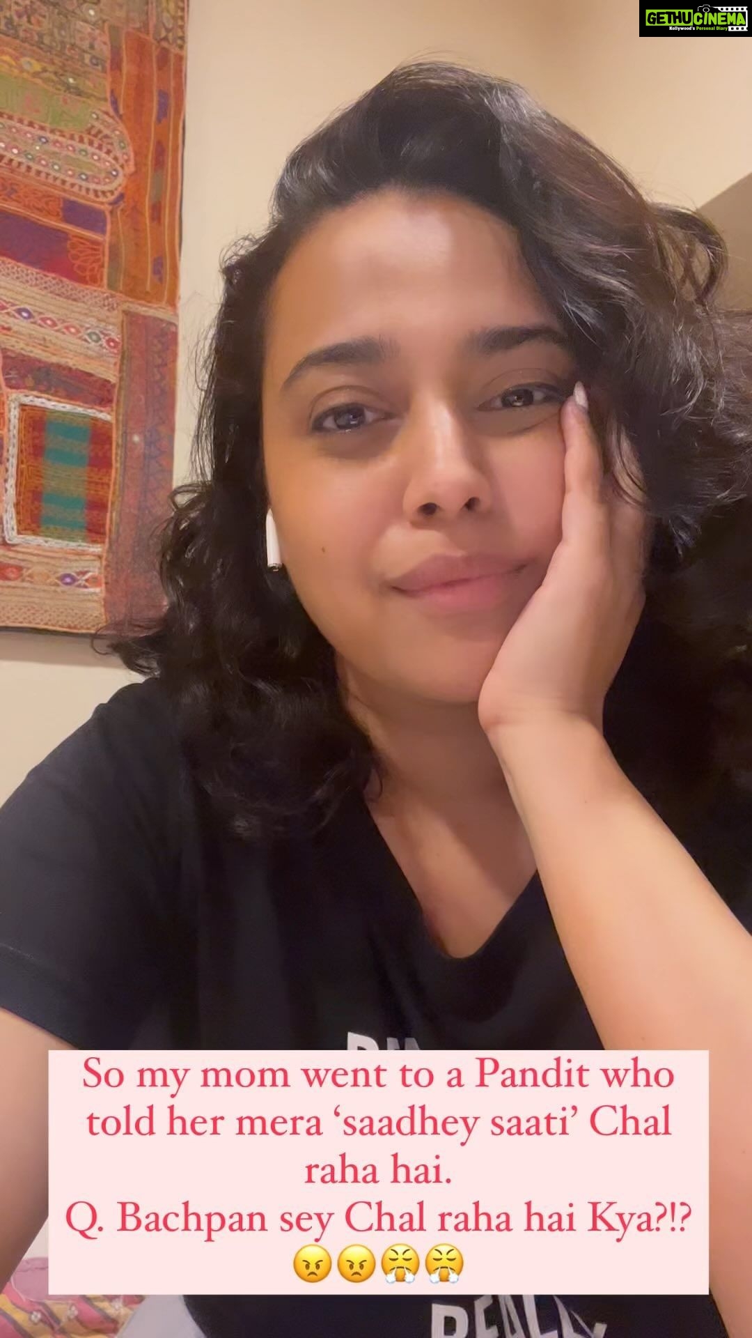 Swara Bhaskar Instagram - Shani-nigans!!! #shanidev #saadheysaati #bachpanseysaadheysaati #WTF