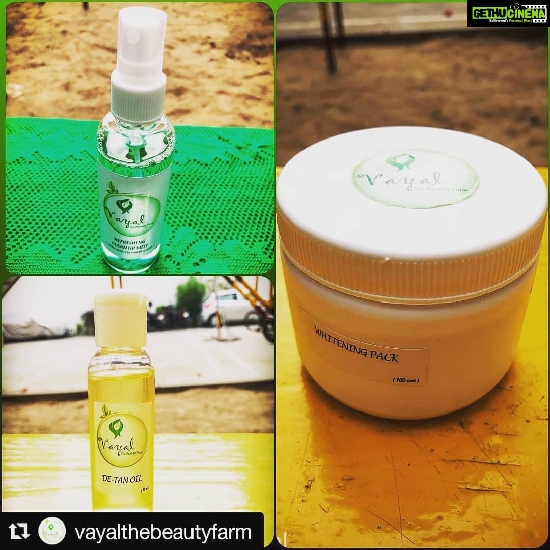 Swathishta Krishnan Instagram - #Repost @vayalthebeautyfarm (@get_repost) γ»γ»γ» Heat n humidity have become a part n parcel of every chennailites. πππ Grab our 3 In 1 ultra whitening kit to remove ur body tan, black spots and underarm darkness. π3 methods 3 products 3 times a week for an affordable Priceπ #vayalthebeautyfarm #noparaben #nochemicals #3in1ultrawhiteningkit