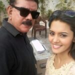 Swathishta Krishnan Instagram – Working with the veteran ❤ 
#priyadarshansir #TVCommercial #telugubride #superhappy