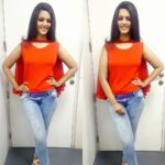 Swathishta Krishnan Instagram – Go red❤