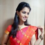 Swathishta Krishnan Instagram - Though I hate sarees, ppl love me in it 😛😛