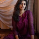 Swathishta Krishnan Instagram - SUNDAY 💜 Relax and Recharge . . . One of my most favourite shoots ever with @anitakamaraj ..Thank you so much for making me to try something different 💜 looking forward for more Wearing @studio_thari ur outfits are an emotion babe 💜 . . . . #ootd #sundayvibes