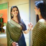 Swathishta Krishnan Instagram - Reflection ✨✨ . . Wearing @studio_thari Styling @label_niranjani Makeup @vigneswari_s_subbulakshmi Hairdo @anbu_hair_makeup_artist PC @qualitysaravana . . . . . Raintree hotel