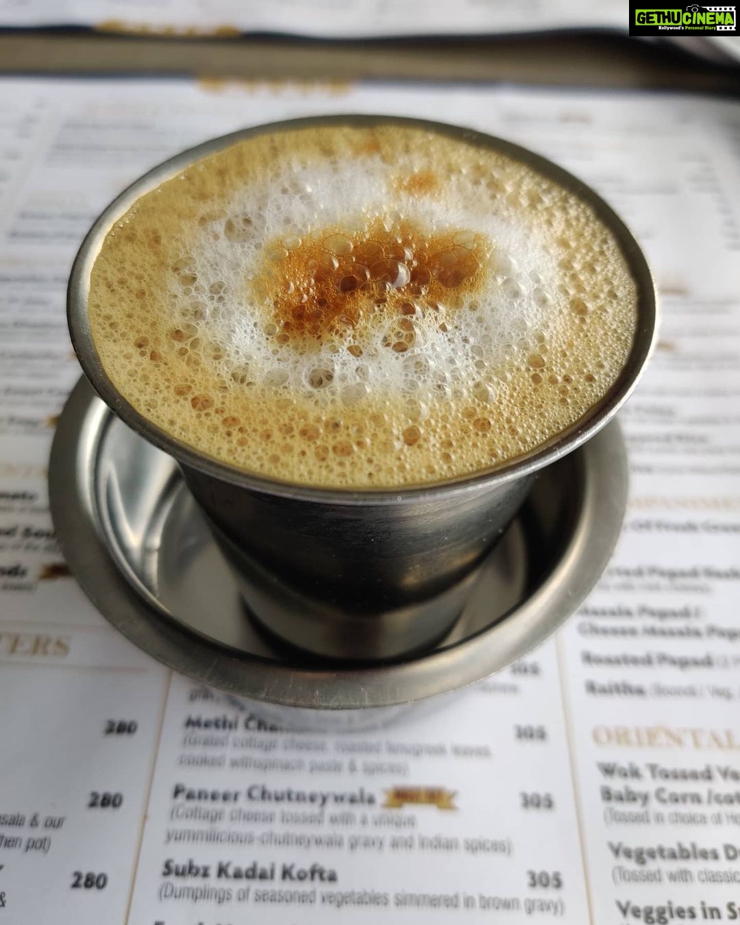 Swathishta Krishnan Instagram - Having a cup of filter coffee with filtered thoughts and double filtered people around is a blessing β£οΈ . . . Pc : my asst akka becoming a pro in capturing the real me ππ Jubilee Hills,hyderabaad