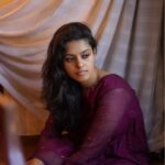Swathishta Krishnan Instagram - SUNDAY 💜 Relax and Recharge . . . One of my most favourite shoots ever with @anitakamaraj ..Thank you so much for making me to try something different 💜 looking forward for more Wearing @studio_thari ur outfits are an emotion babe 💜 . . . . #ootd #sundayvibes