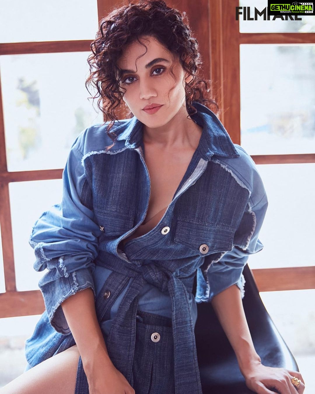 Taapsee Pannu Instagram - 💙 Photographed by: Ajay Kadam (@kadamajay ) Styled by: Lakshmi Lehr (@lakshmilehr ) Hair: Amit Thakur (@amitthakur_hair ) Make-up: Guia Bianchi (@guyguia ) Art Director: Sujitha Pai (@sujithapai ) Interviewed by: Anuradha Choudhary (@anewradha ) Filmfare Editorial: Mayukh Majumdar (@mayuxkh ), Ashwini Pote (@ash_pote ) Media Consultant: Universal Communications (@universal_communications )