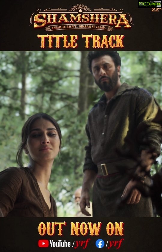 Vaani Kapoor Instagram - Of grit, courage and daring determination! Watch Balli & Shamshera in #ShamsheraTitleTrack (Link In Bio) Shamshera releasing in Hindi, Tamil & Telugu. Celebrate #Shamshera with #YRF50 only at a theatre near you on 22nd July. #RanbirKapoor | @duttsanjay | @RonitBoseRoy | @saurabhshuklafilms | @karanmalhotra21 | @yrf | #Shamshera22ndJuly | @Sukhwindermusic | @AbhishekNailwal | @mithoon11