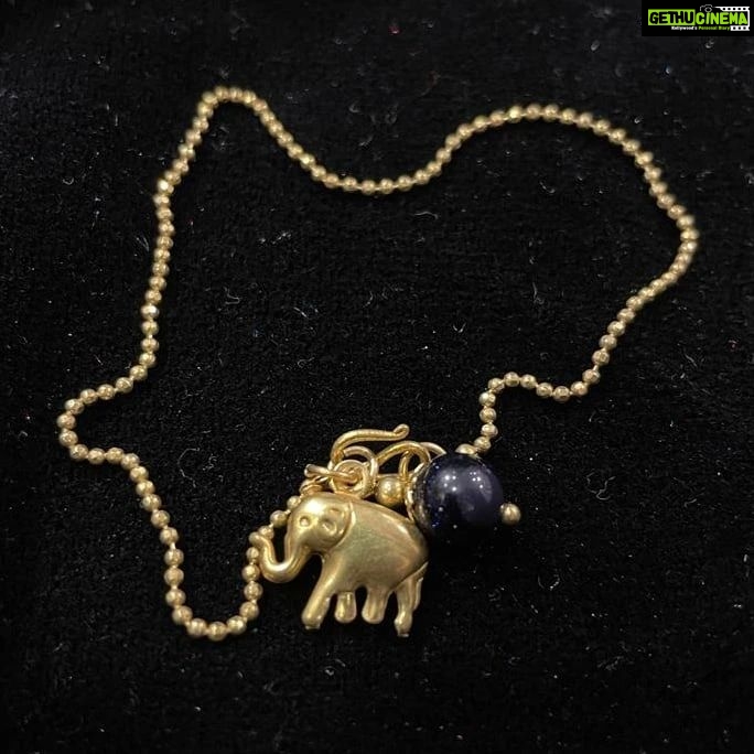 Vanitha Vijayakumar Instagram - The elephant is associated with Buddha and the Indian deity Ganesh and can be used to symbolize power, wisdom, strength, protection of the home, fertility, and general good luck🤞🏻🐘 With lapiz lazuli for health⚫ Dm for price & details 📩#vanithavijaykumarstyling #outfitoftheday #outfit #outfits #women #womensfashion #girl #girls #style #goodluck #jewellery #fashion #auspiciousjewellery #picoftheday #pictureoftheday #fengushui #accessories #chinese #symbols #chinesesymbols #makeover #onlineshopping #onlineshop Khader Nawaz Khan Road