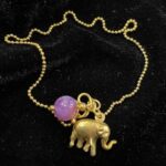 Vanitha Vijayakumar Instagram - The elephant is associated with Buddha and the Indian deity Ganesh and can be used to symbolize power, wisdom, strength, protection of the home, fertility, and general good luck🤞🏻🐘 it's Known as "the all purpose stone", Amethyst is a protective stone that helps to relieve stress and anxiety in your life, and the symptoms that accompany it, namely headaches, fatigues, and anxiety. It also aids in cell regeneration (supporting your bones and joints) and is reputed to improve your skin🟣 Dm for price & details 📩#vanithavijaykumarstyling #outfitoftheday #outfit #outfits #women #womensfashion #girl #girls #style #goodluck #jewellery #fashion #auspiciousjewellery #picoftheday #pictureoftheday #fengushui #accessories #chinese #symbols #chinesesymbols #makeover #onlineshopping #onlineshop Khader Nawaz Khan Road