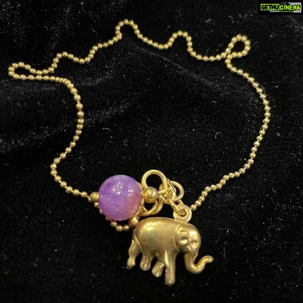 Vanitha Vijayakumar Instagram - The elephant is associated with Buddha and the Indian deity Ganesh and can be used to symbolize power, wisdom, strength, protection of the home, fertility, and general good luck🤞🏻🐘 it's Known as "the all purpose stone", Amethyst is a protective stone that helps to relieve stress and anxiety in your life, and the symptoms that accompany it, namely headaches, fatigues, and anxiety. It also aids in cell regeneration (supporting your bones and joints) and is reputed to improve your skin🟣 Dm for price & details 📩#vanithavijaykumarstyling #outfitoftheday #outfit #outfits #women #womensfashion #girl #girls #style #goodluck #jewellery #fashion #auspiciousjewellery #picoftheday #pictureoftheday #fengushui #accessories #chinese #symbols #chinesesymbols #makeover #onlineshopping #onlineshop Khader Nawaz Khan Road