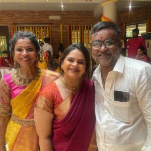 Vidyulekha Raman Instagram - Yela Saapadu with family like friends 🥰♥️

#dhanush #selvaraghavan #sneha #prasanna #70thbirthday #bheemarathashanthi #kollywood #tamilcinema #tamil