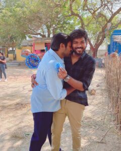Vignesh Shivan Instagram - Happy birthday to you MakkalSelvan!!! @actorvijaysethupathi You are the rarest combination of being the sweetest , greatest , nicest human being and also an outstanding actor ! You inspire me in every shot I take of u ! I write better to impress you ! Your talent inspires me ! Jus wanna hang around and make more amazing moments wit u on screen and off screen :) Loads of love & respect to you!! My herovaeeeeeeeeeee !!!! 😇😇😇😇😇 Keep spreading love ❤️ keep helping otherssss …. Keep being nice to sooo many of us … :) on the Long Run ! You would have won more people and more hearts for your clear conscience and pure intentions ! #kaathuvaakularendukaadhal #naanumrowdydhaan and to all the other films am waiting to do wit you my herovaeeeeeeeee 😇😇😇❤️❤️😍😍😍😍😍