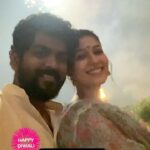 Vignesh Shivan Instagram - Happy Diwali to all you lovely people around the globe 😇😇🥳🥳❤️❤️❤️ Happiness is a practice! Please practice it everyday 😇🥳❤️☺️ Yes there are always reasons to feel low or sad about … they keep coming & going … hardships & challenges are a part of life ! All of them should be blasted like crackers and the light that occurs post that is all that we wanna see ..: ! The only route to reach there is … consistency & perseverance towards ours goals no matter what! Amidst all this race … don’t forget to be happy ! these festivals give us the reminders that there’s so much in life to celebrate and enjoy! Take a little time away from the routine and try to see the good things u have in life and feel happy about it ! Stay blessed :) have a wonderful , happy & a positive Diwali 🪔!