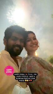 Vignesh Shivan Instagram - Happy Diwali to all you lovely people around the globe 😇😇🥳🥳❤️❤️❤️ Happiness is a practice! Please practice it everyday 😇🥳❤️☺️ Yes there are always reasons to feel low or sad about … they keep coming & going … hardships & challenges are a part of life ! All of them should be blasted like crackers and the light that occurs post that is all that we wanna see ..: ! The only route to reach there is … consistency & perseverance towards ours goals no matter what! Amidst all this race … don’t forget to be happy ! these festivals give us the reminders that there’s so much in life to celebrate and enjoy! Take a little time away from the routine and try to see the good things u have in life and feel happy about it ! Stay blessed :) have a wonderful , happy & a positive Diwali 🪔!