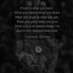 Vignesh Shivan Instagram - 💓❤️💟☯️ ... and to live .. u jus need love 💕 #wikkipoems 😉