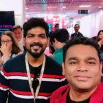 Vignesh Shivan Instagram - With @arrahman sir 😇😇😇 always feel happy n blessed to stand next to this Man 😇😇😇🎉🎉🎉🎉 #VR with #AR sir 😇😇🎉🎉🥳🥳🥳. #cannesfilmfestival #cannes #cannes2019 Cannes, French Riviera, France