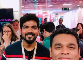 Vignesh Shivan Instagram - With @arrahman sir 😇😇😇 always feel happy n blessed to stand next to this Man 😇😇😇🎉🎉🎉🎉 #VR with #AR sir 😇😇🎉🎉🥳🥳🥳. #cannesfilmfestival #cannes #cannes2019 Cannes, French Riviera, France