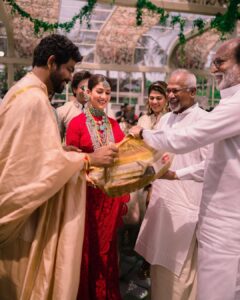 Vignesh Shivan Instagram - With the loving #Thalaivar Rajnikanth sir :) blessing our wedding with his esteemed presence with sooo much of positivity and good will 😇😇😍😍🥰🥰 

Happy to share some great moments on the one ☝️ month anniversary of our special day ☺️☺️😍😍😍 

#dreamymoments #wikkinayanwedding 
😍
.
.
.
.
.
.

Photography by @storiesbyjosephradhik
Filmed by @theweddingfilmer
Makeup by @puneetbsaini
Hair styling by @amitthakur_hair
Designed by @jade_bymk  @monicashah1207 
Styled by @shaleenanathani 
@altair_decor decor by @altair_decor 
Wedding Planners - @shaadisquad