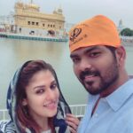 Vignesh Shivan Instagram - #blessings 😇😇 all the way from the amazing #goldentemple #amritsar unbelievable positivity and divine energy available aplenty in this place!!! Suggest u all to go and feel it soon ! #anyreligion #anyone can go and pray inside .. can eat 24/7 .. people volunteering to clean the entire surroundings , washing the plates and so many good things to learn about !! #Incredible #India #greatexperience thankU #nayanthara 😍😘😇