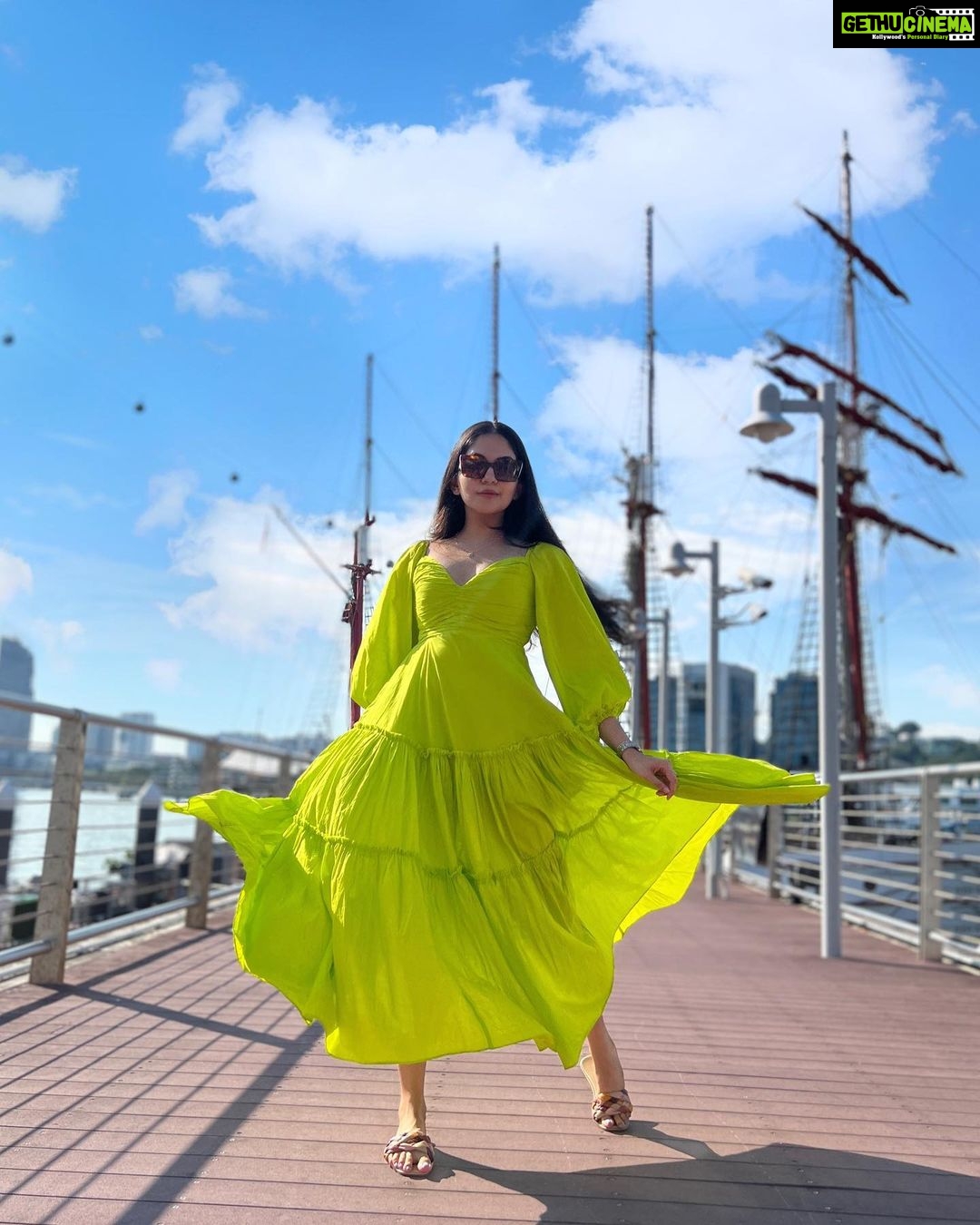Ahana Kumar Instagram - If I had to have the Royal Albatross behind me and Cable Cars above me , where else could I be .. but the beautiful Singapore .. ? 🦋 Singapore City