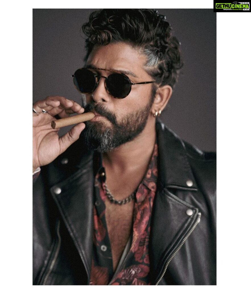Allu Arjun Instagram - 🖤 Caution ⛔: Cigar smoking extremely injurious to health 🚭 📸 @avigowariker