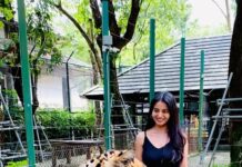 Ananya Nagalla Instagram - Me and the Tigerrrr Just to clear it off , these tigers were not sedated ,they were taken care since they’re cubs, so they are habituated around the people. You can also check in their website #ananyanagalla Tiger Park Thailand