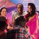 Ananya Nagalla Instagram - First award is always special❤️ that too when you get to receive it from the legendary actress #jamuna garu and Y.K nageshwararao garu it is even more special ❤️❤️ .. if i do half the things that you people have done i will be the happiest ❤️❤️😍and thank you yuva kalavahini😍😍 #firstaward #legendaryactressjamuna #shavukarujanaki amma #happyme❤️❤️