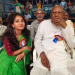Ananya Nagalla Instagram - First award is always special❤️ that too when you get to receive it from the legendary actress #jamuna garu and Y.K nageshwararao garu it is even more special ❤️❤️ .. if i do half the things that you people have done i will be the happiest ❤️❤️😍and thank you yuva kalavahini😍😍 #firstaward #legendaryactressjamuna #shavukarujanaki amma #happyme❤️❤️