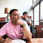 Anasuya Bharadwaj Instagram - Just when the family is in the “Good Food Good Mood” zone!! 🍕🍝🍮🍰😋 #TheBharadwajJournal 🧿❤️ @susank.bharadwaj ! You should pose better though you were famished! Just saying 🤷🏻‍♀️😏
