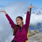 Anushka Sen Instagram - Mount Titlis 🏔🥰💜 Mount Titlis, Top of Europe