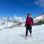 Anushka Sen Instagram - Mount Titlis 🏔🥰💜 Mount Titlis, Top of Europe