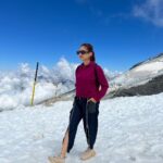 Anushka Sen Instagram – Mount Titlis 🏔🥰💜 Mount Titlis, Top of Europe