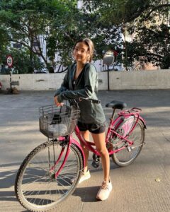 Anushka Sen Instagram - Cycling and music 🧸☀️🦋