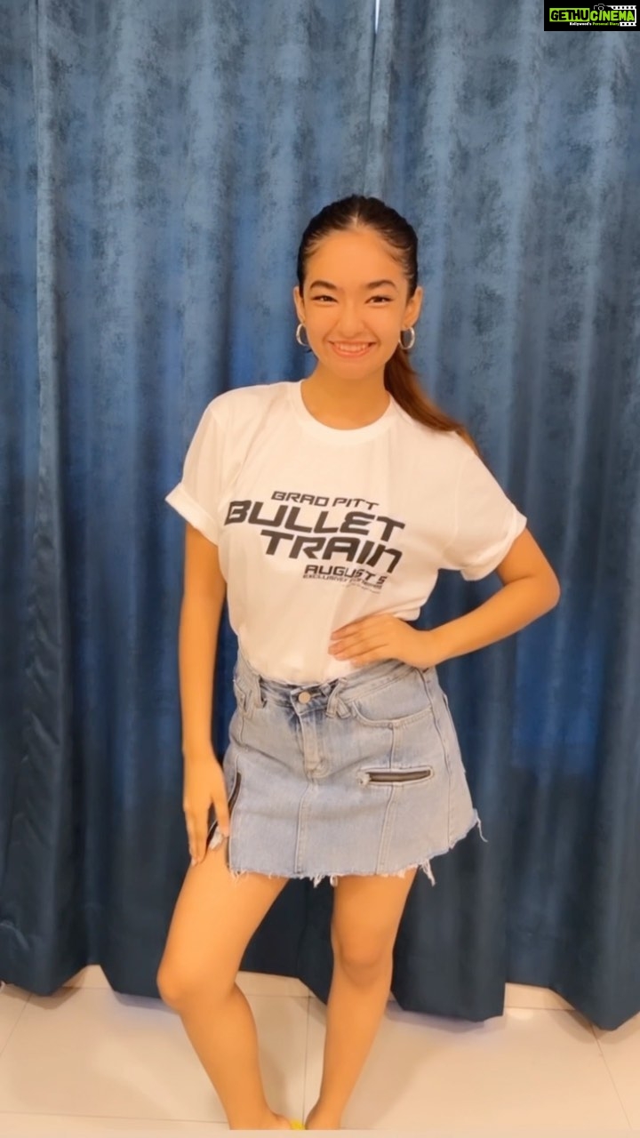 Anushka Sen Instagram - Slaying it and Stayin Alive on the #BulletTrain 🕺 Are you up for the #BulletTrainChallenge? Remix this reel and let's see if you have what it takes! #BulletTrainMovie arrives in cinemas near you on August 5. #BradPitt