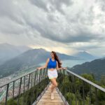 Anushka Sen Instagram - What a view 🏞 Harder Kulm - Top of Interlaken