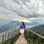 Anushka Sen Instagram - What a view 🏞 Harder Kulm - Top of Interlaken