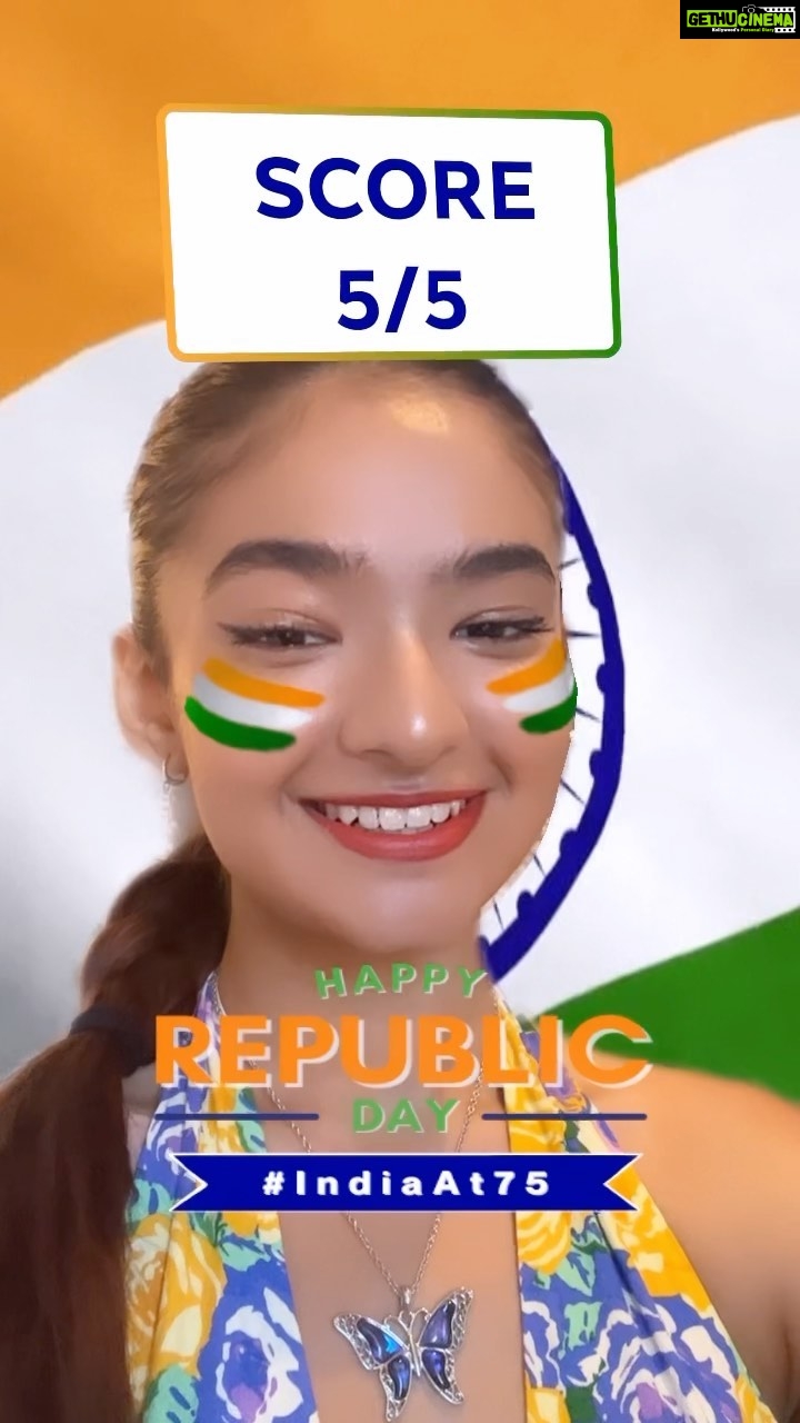 Anushka Sen Instagram - Hindustan 🇮🇳🫶✨ #IndiaAt75 #IndiaLove #1MinMusic #HowWellDoYouKnowIndia #reels #reelsinstagram