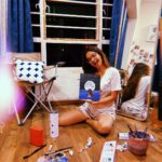 Anushka Sen Instagram – 3 hrs of painting, fun nights 😇✨🫶
