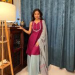 Anushka Sen Instagram - तेरा ये इश्क मेरा फितूर तू जो भी कहे बन जाऊं मैं 💜 . . Wearing: @yuftaindia