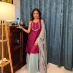 Anushka Sen Instagram - तेरा ये इश्क मेरा फितूर तू जो भी कहे बन जाऊं मैं 💜 . . Wearing: @yuftaindia