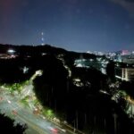 Anushka Sen Instagram - Seoul Tower View from my Hotel Room🥹🌹 남산서울타워 #namsantower The Shilla Hotels & Resorts - 신라호텔