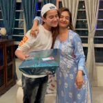 Anushka Sen Instagram - Happy Birthday to you Ayaannnn💥🫶🥰 My lil brother!! You are the sweetest. You are growing up into such a gentleman!! I have known you since you were a kid, and you have a pure soul. Stay the same, let’s meet soon and play fortnite and tekken 💜😘🤗 @ayaanzubair_12 💥