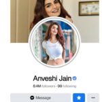 Anveshi Jain Instagram - I Couldn’t have received a better Woman’s day gift than this ! Woke up to 3.8 million on Insta & 8.4 million on Facebook. 1,69000 subscribers on YouTube!!