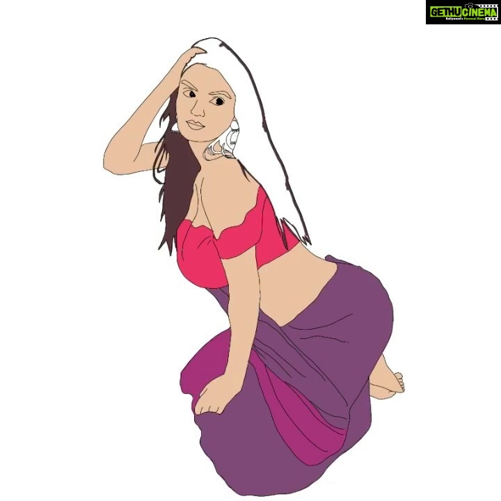 Anveshi Jain Instagram - How can I not post something that shapes me differently in every sketch you make , colour me magically, spent hours looking at me to get it right ! Let me rephrase the song for you “ I Feel Love , when I look at what you do “. I believe if you move out from my side ... I will be loosing 🌺 art by - @erotic_curves24 Mumbai, Maharashtra