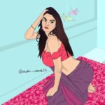 Anveshi Jain Instagram – How can I not post something that shapes me differently in every sketch you make , colour me magically, spent hours looking at me to get it right ! Let me rephrase the song for you “ I Feel Love , when I look at what you do “. I believe if you move out from my side … I will be loosing 🌺 art by – @erotic_curves24 Mumbai, Maharashtra